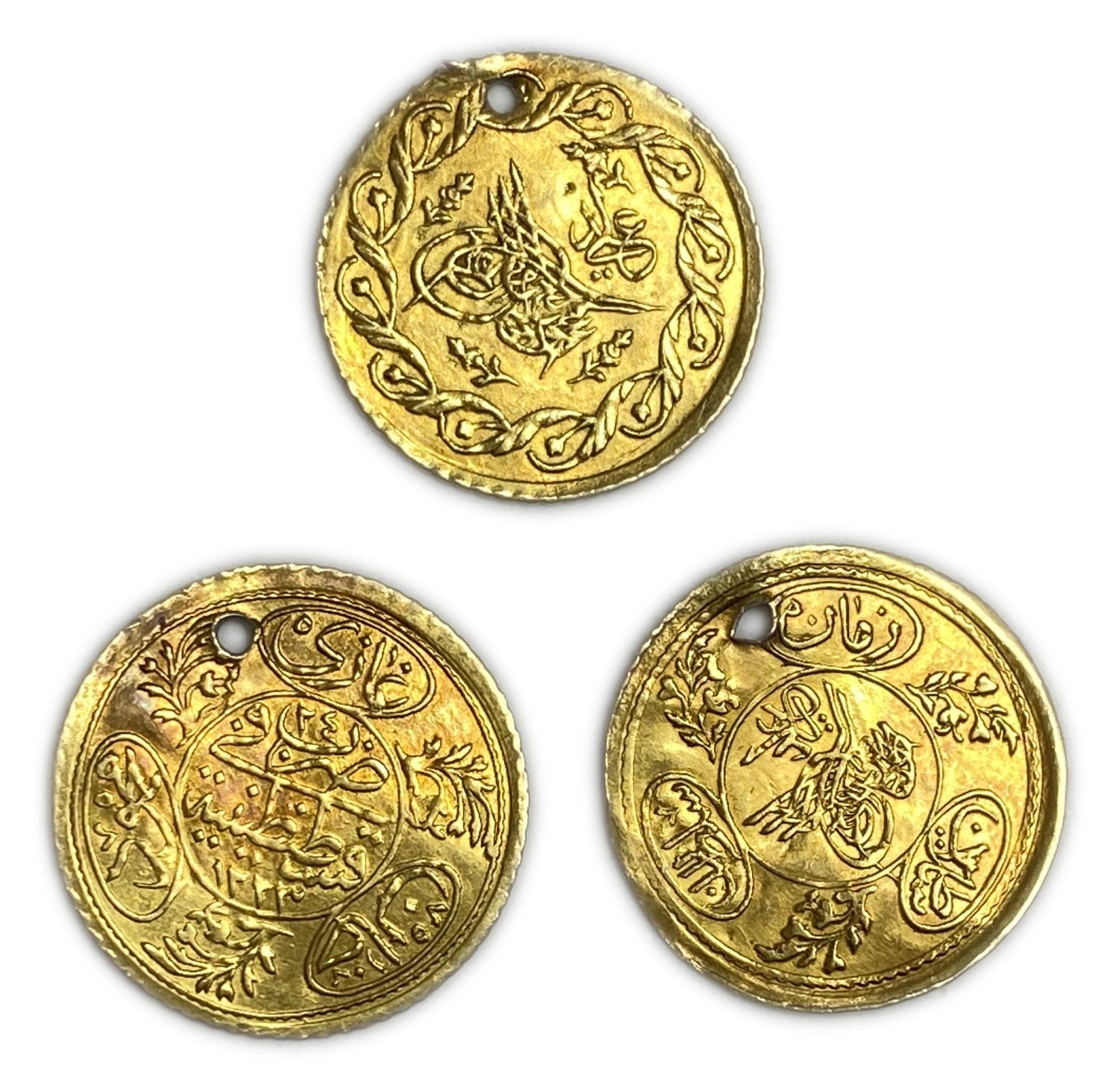 Ottoman Empire - Lot of 3 coins AH 1223 Hayriye - Mahmud II - Gold 873, 4.98g
Only 10% fees + VAT on ... - 1 1