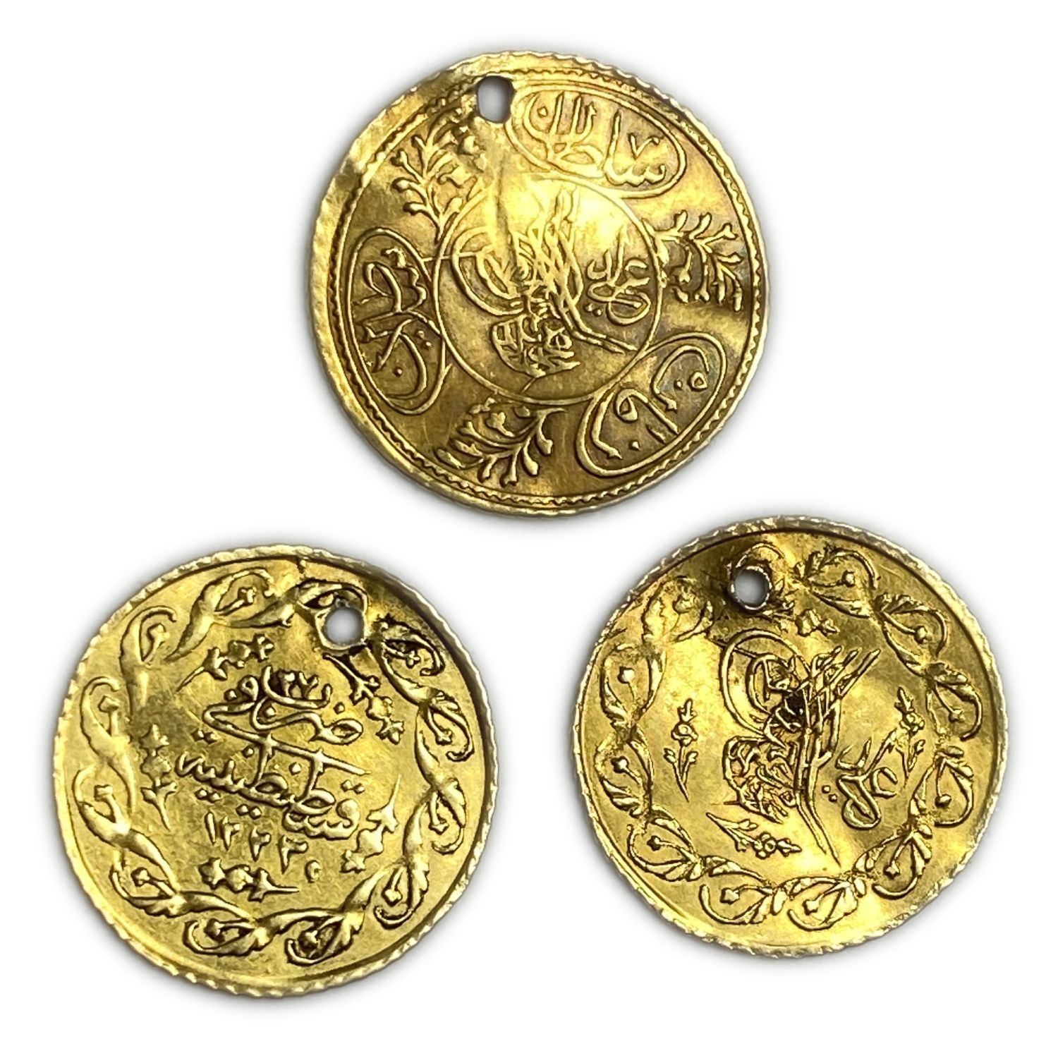 Ottoman Empire - Lot of 3 coins AH 1223 Hayriye - Mahmud II - Gold 873, 4.79g
Only 10% fees + VAT on ... - 1 1