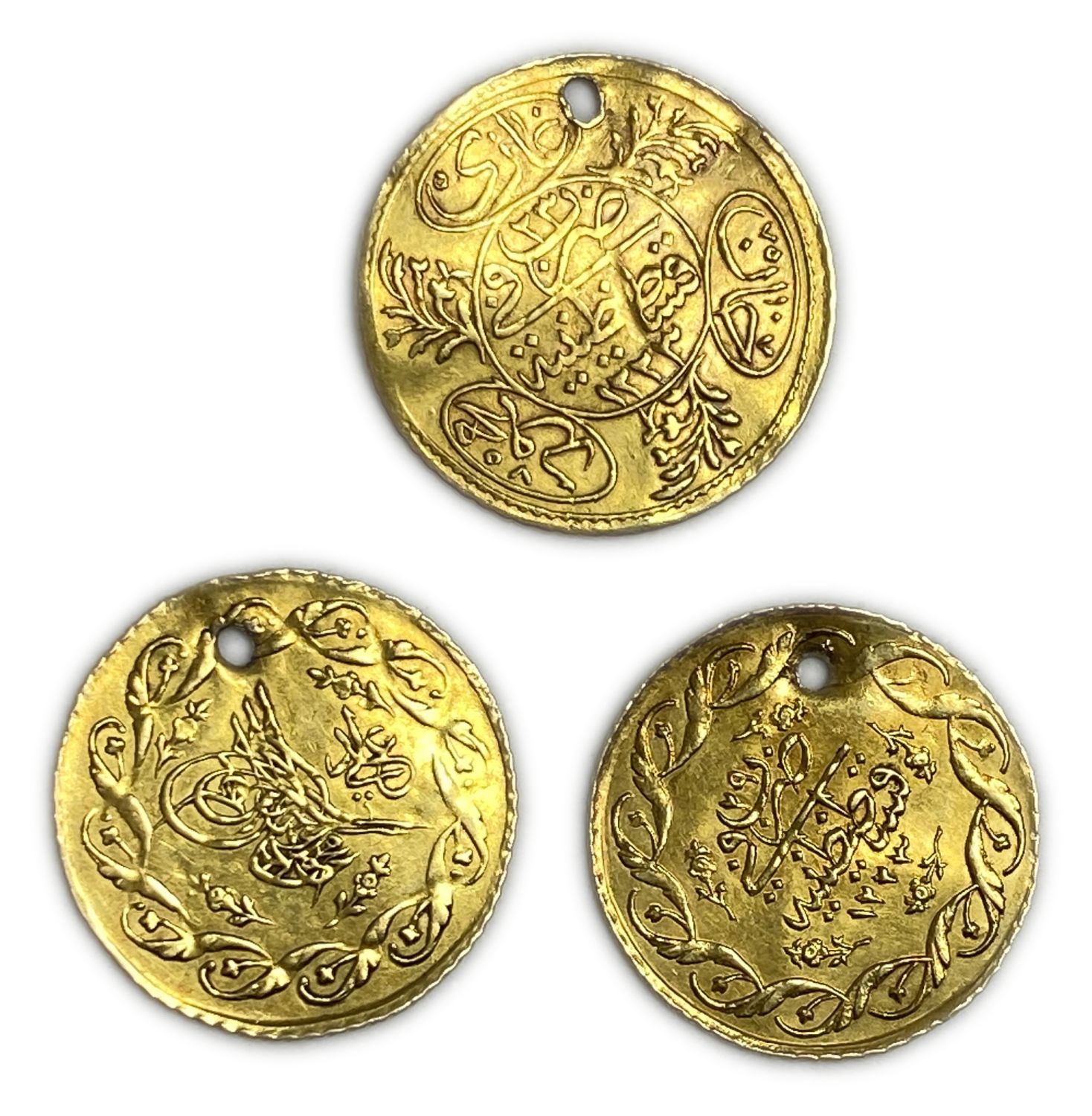 Ottoman Empire - Lot of 3 coins AH 1223 Hayriye - Mahmud II - Gold 873, 4.79g
Only 10% fees + VAT on ... - 1 0