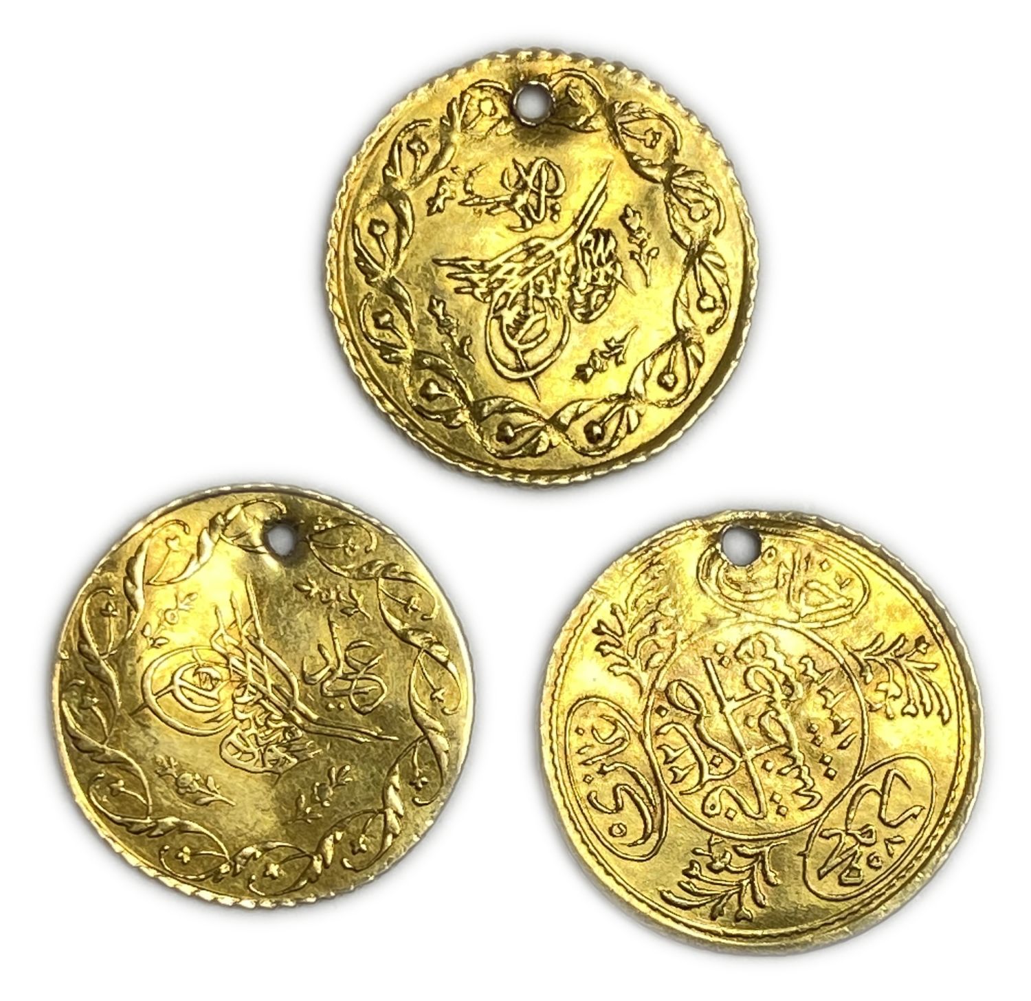 Ottoman Empire - Lot of 3 coins AH 1223 Hayriye - Mahmud II - Gold 873, 4.67g
Only 10% fees + VAT on ... - 1 1