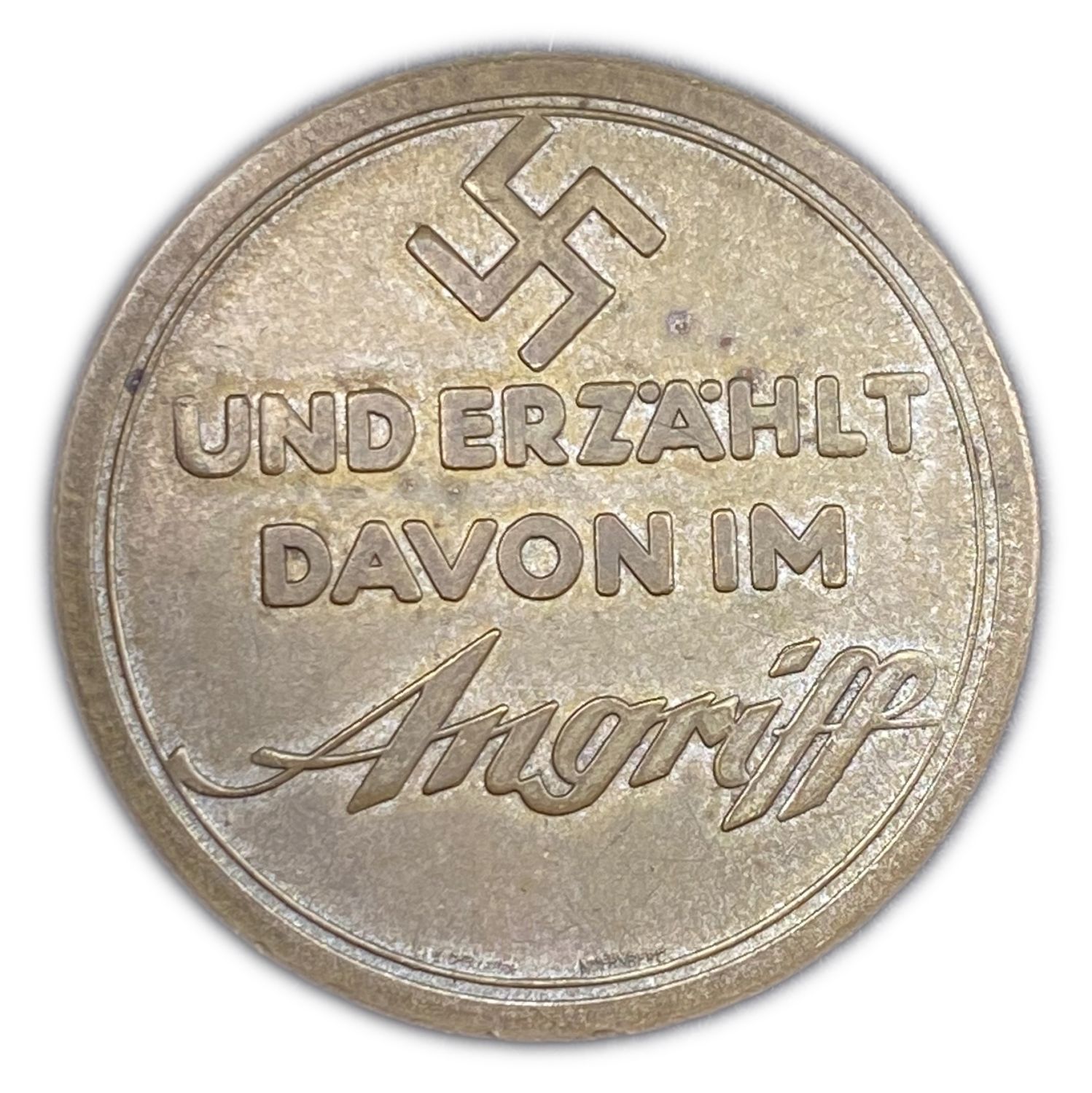 Nazi Medal - "A Nazi Goes to Palestine" 1934 - Bronze, 25.82g, 35mm
A medal minted for the article ... - 1 1