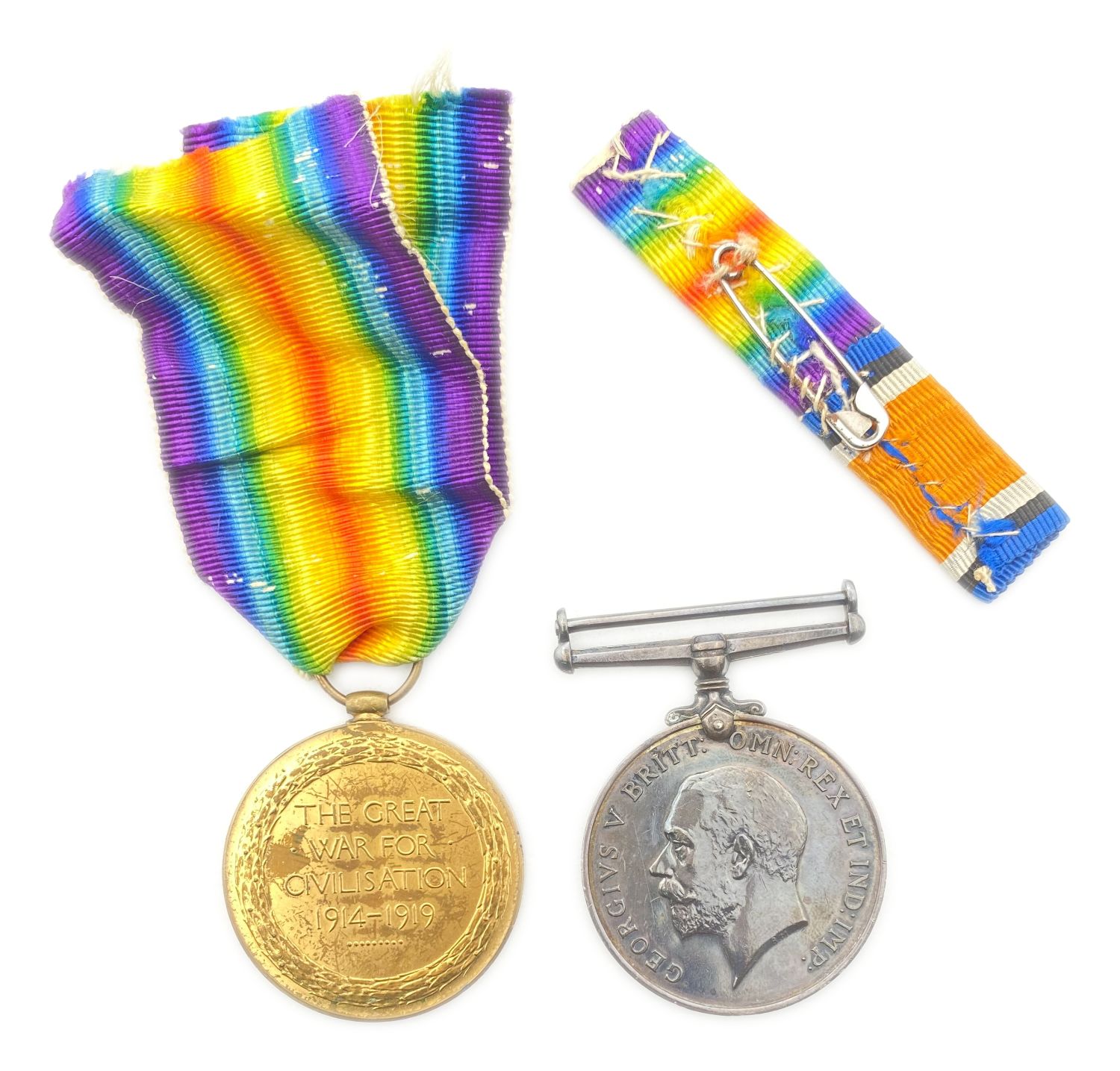 Europe - a pair of medals on the theme of the First World War
One medal is gilded and the ... - 1 1