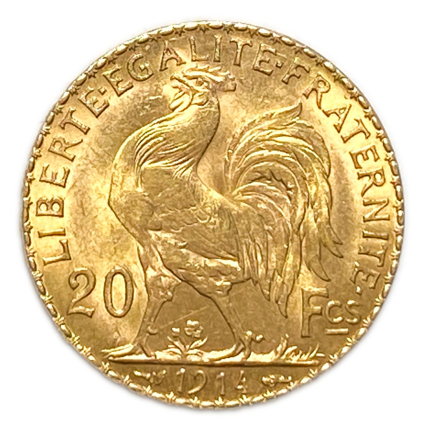 France - 20 francs 1914 - UNC - gold 900, 6.41 g, 21 mm - 1 0