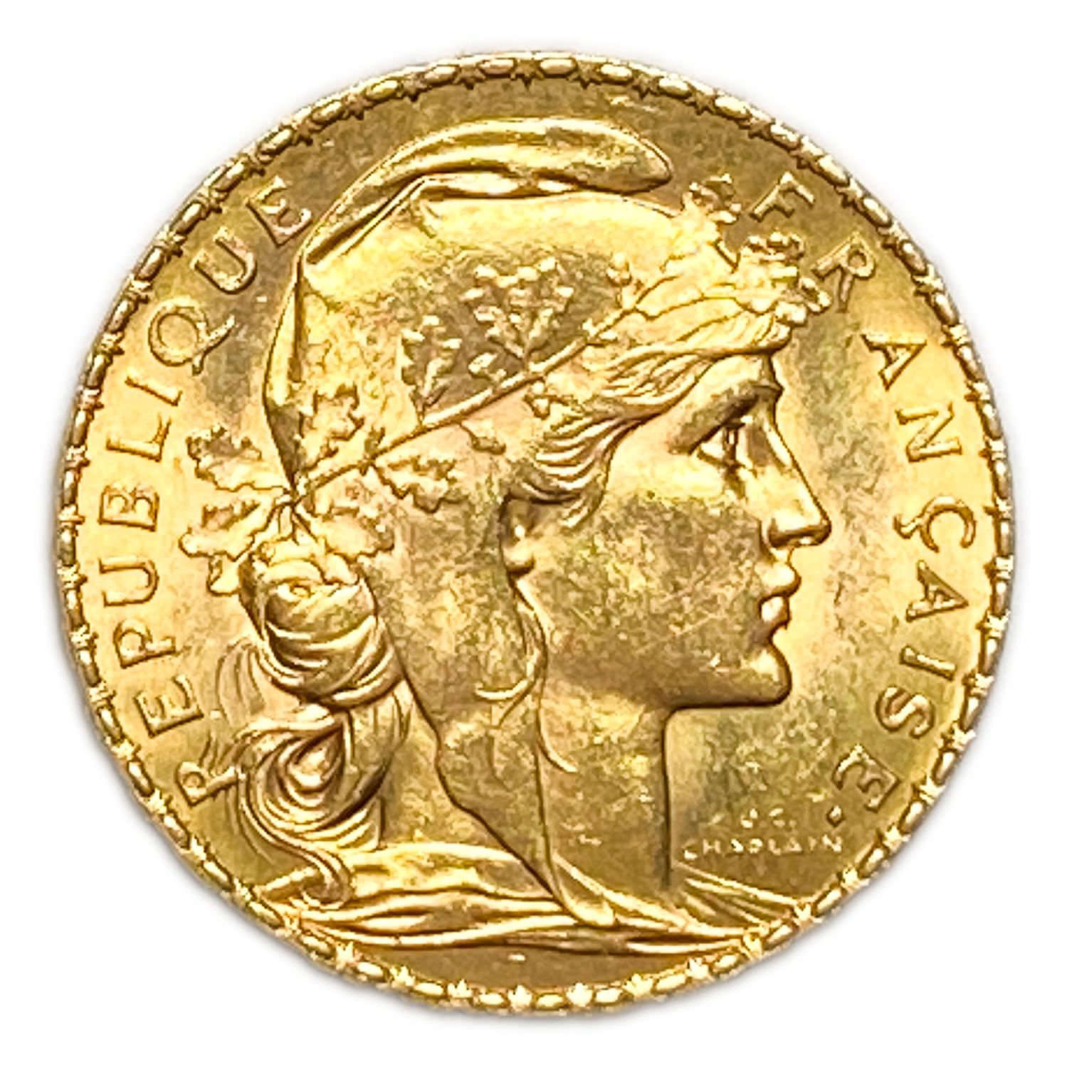 France - 20 francs 1914 - UNC - gold 900, 6.41 g, 21 mm - 1 1