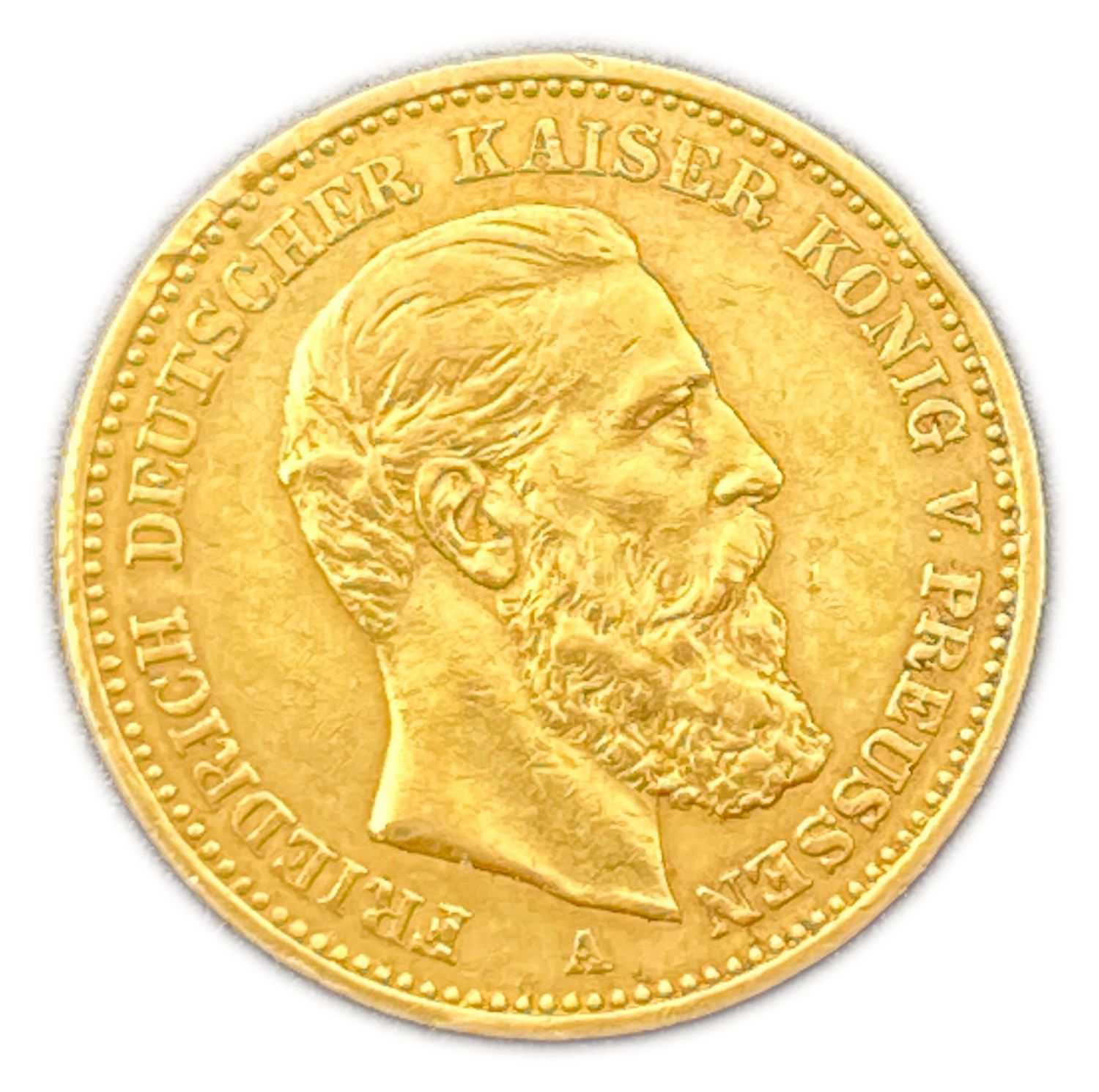 Germany - 20 Mark 1888 - German Empire, Frederick III - Gold 900, 7.93 g, 22 mm
Face: A / FRIEDRICH ... - 1 1