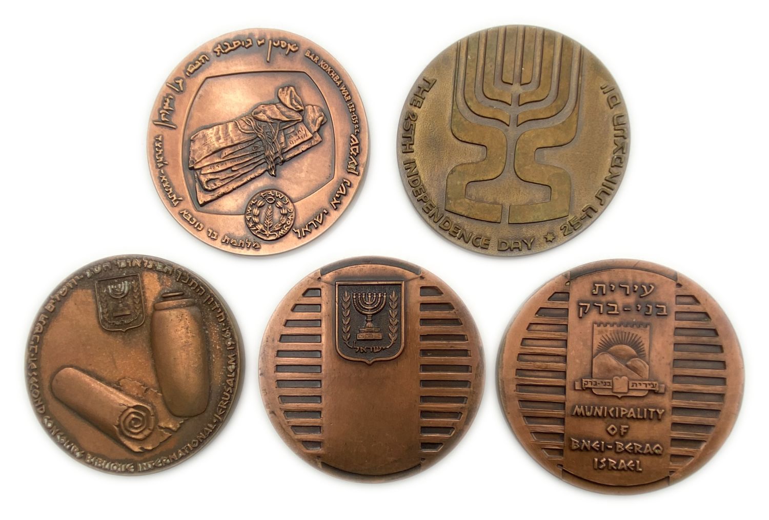 Israel - Lot of 8 medals from the Government Coin and medals Company in various subjects - Different years. - 1 1