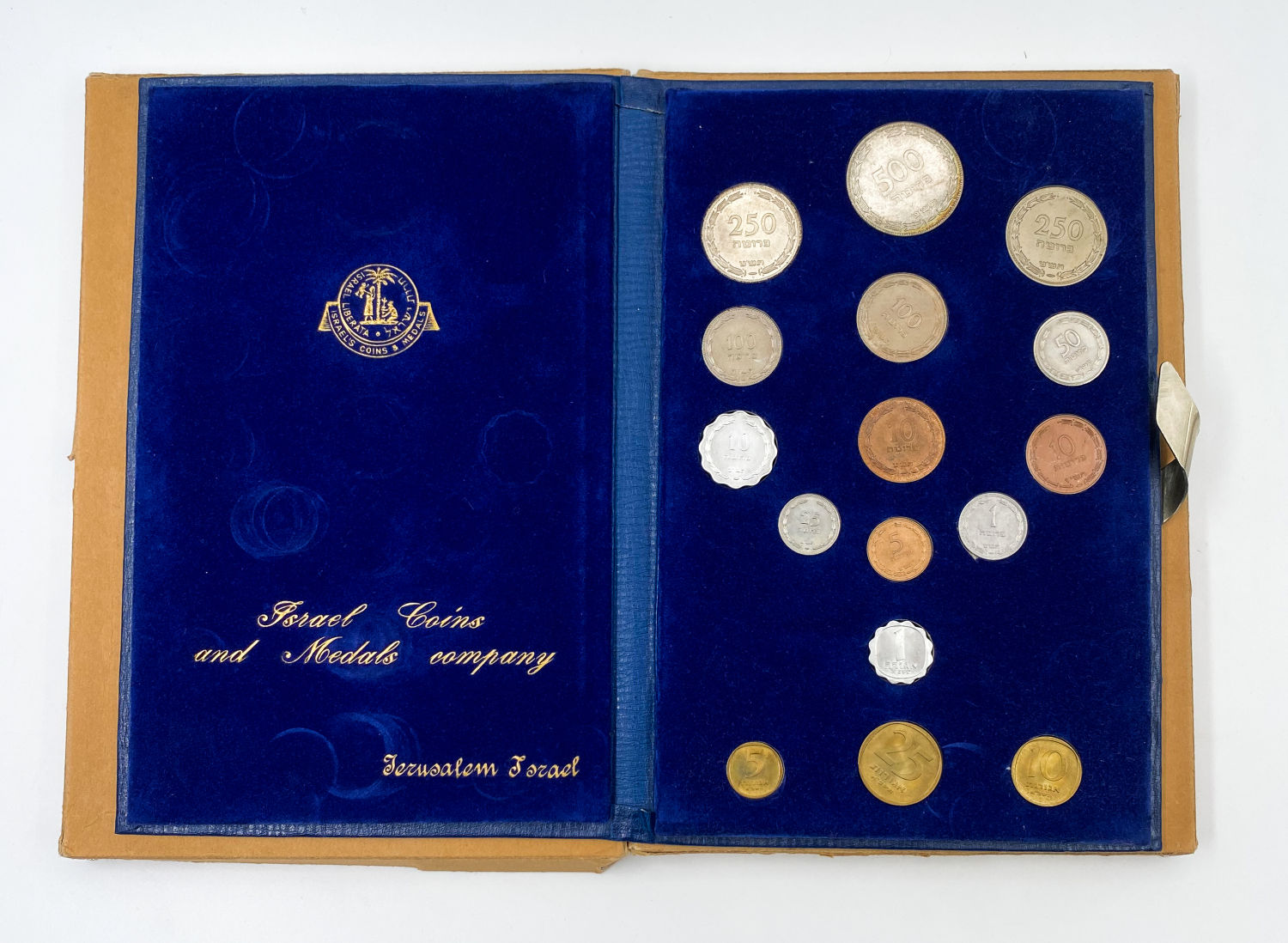 Israel - Pruta and Agora Coin set - 1962 - UNC - With the original case
Complete type set of 16 ... - 1 0