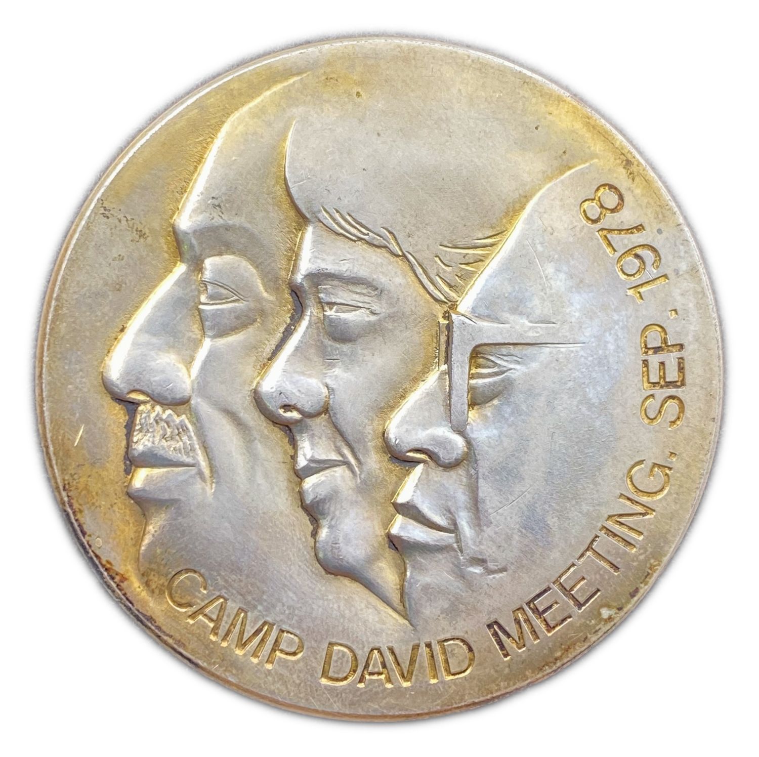 Israel - A pair of commemorative medals of Camp David - Golden Bronze - 1978
An old Israeli ... - 1 3