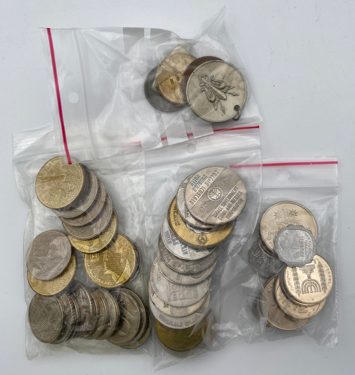 Israel - Lot of Israel Coins and Tokens, Lira and Old Shekel Period, Government Coin and Medal Company - 1 0