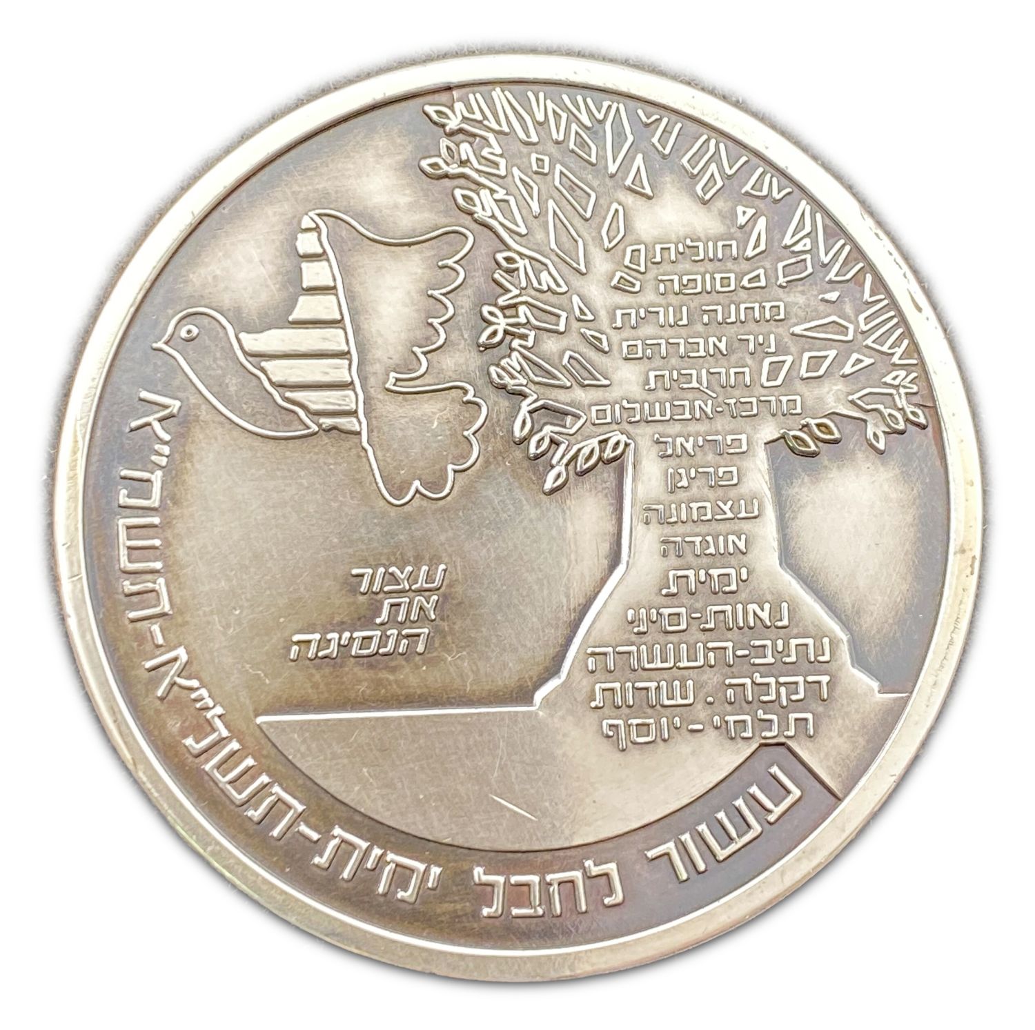 Israel - Decade for the Development of Rafah / Hevel Yamit 1981, Private Minting - silver 935, 103 g, 59 mm - 1 1