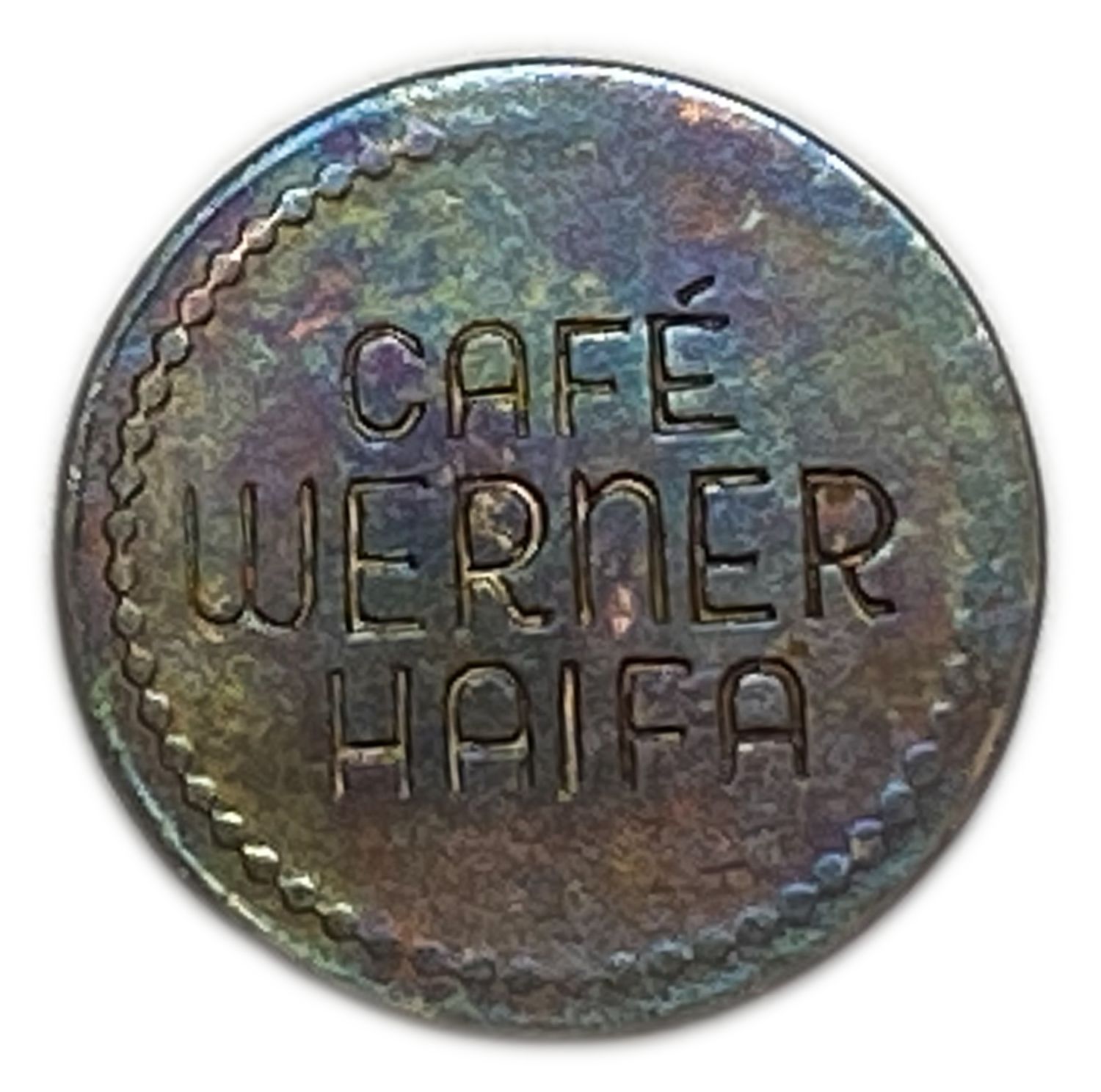 Palestine - Cafe werner tokens - A complete bronze set containing all the values, 5, 10, 20, 30, 40 and 50 Mill ... - 1 6