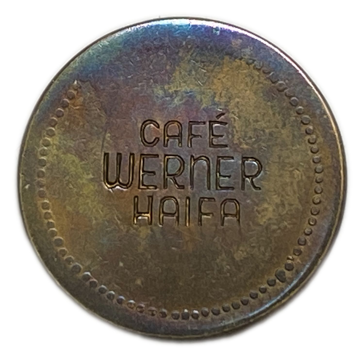 Palestine - Cafe werner tokens - A complete bronze set containing all the values, 5, 10, 20, 30, 40 and 50 Mill ... - 1 2