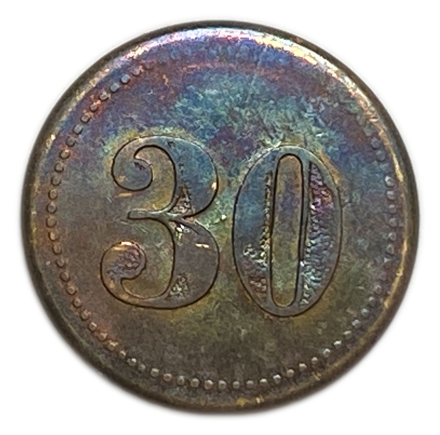 Palestine - Cafe werner tokens - A complete bronze set containing all the values, 5, 10, 20, 30, 40 and 50 Mill ... - 1 11