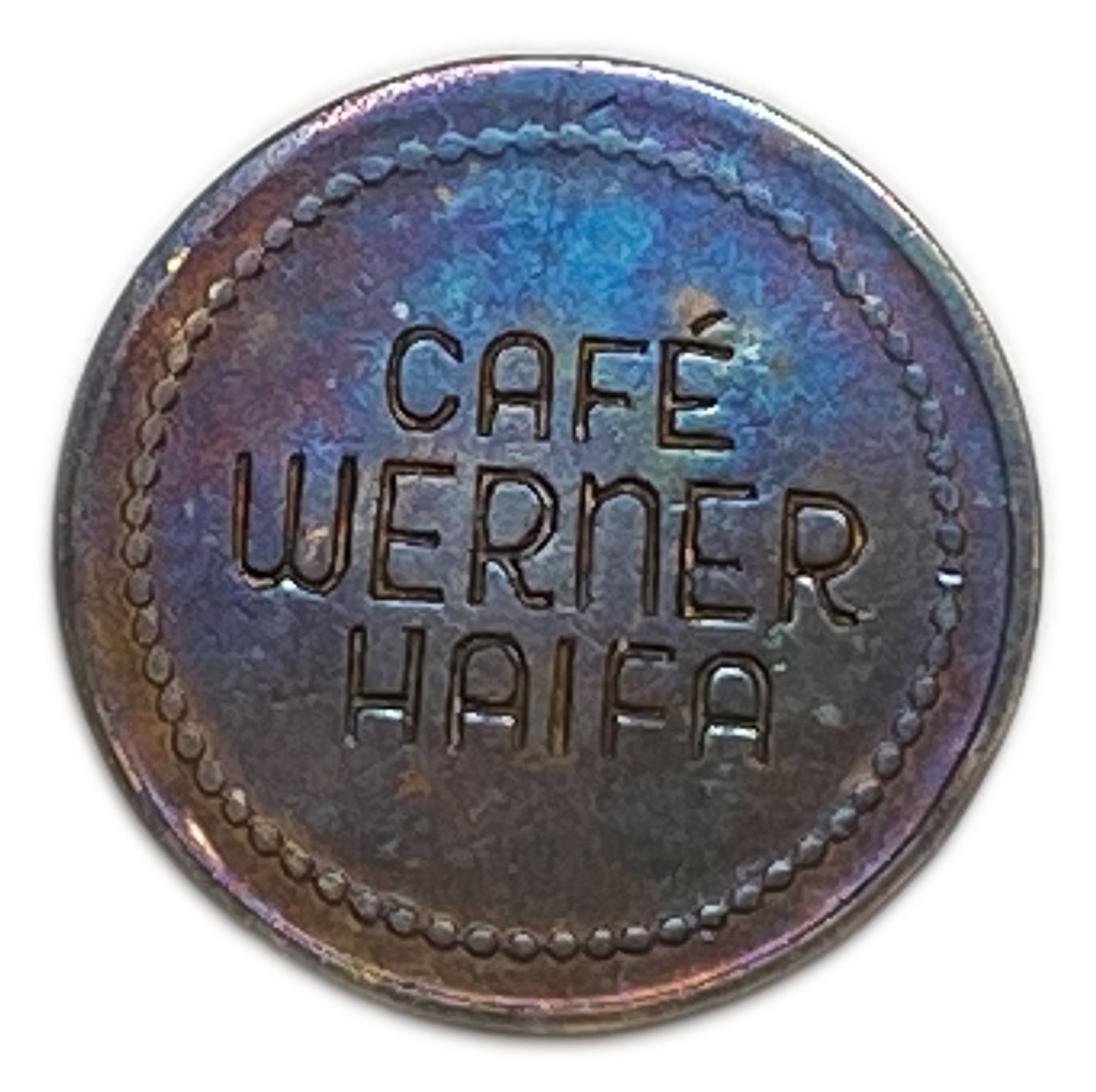 Palestine - Cafe werner tokens - A complete bronze set containing all the values, 5, 10, 20, 30, 40 and 50 Mill ... - 1 8