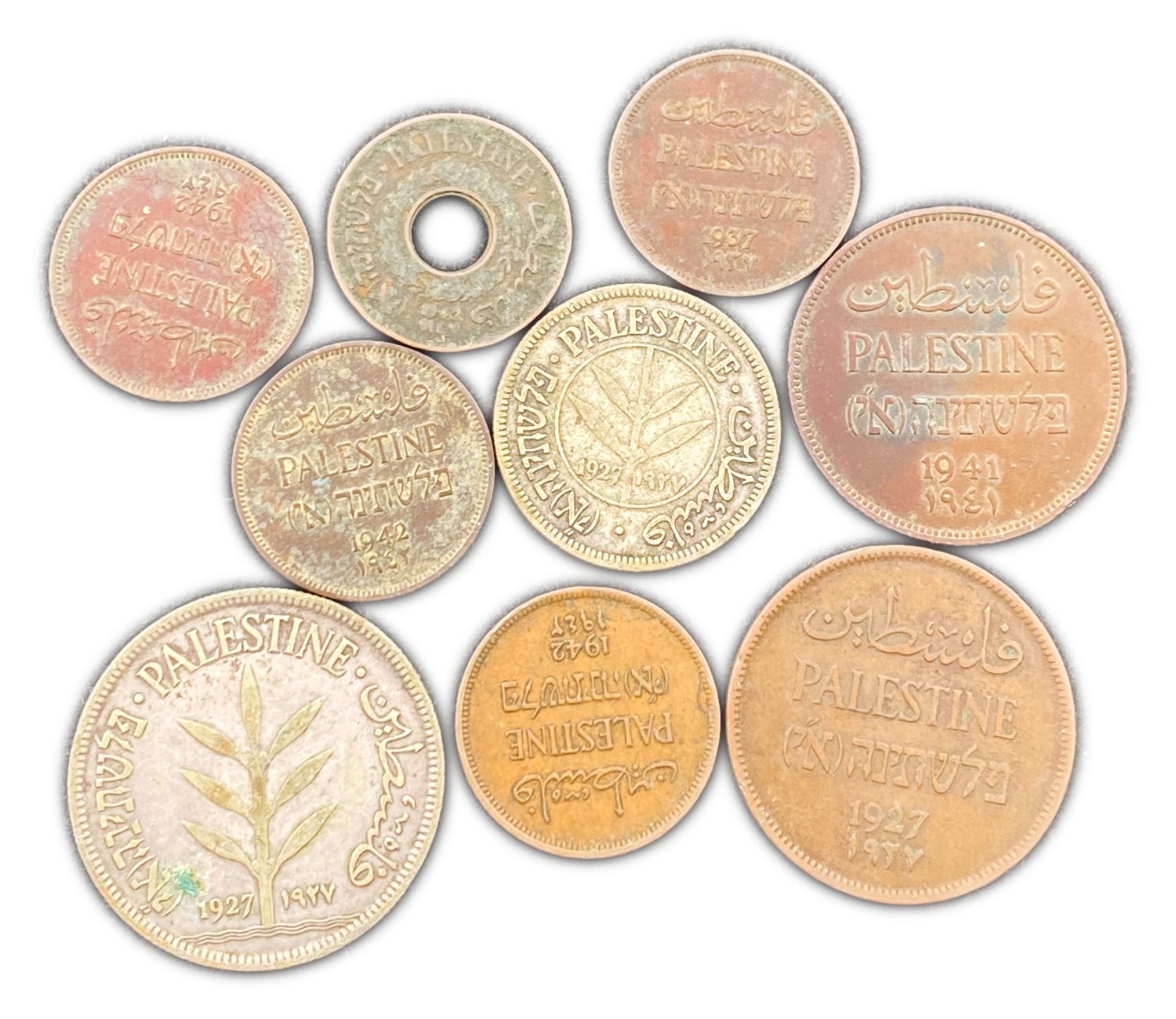Palestine - 1, 2, 5, 50, 100 Mils - Diffrent years and conditions - Coins lot number 1 - 1 0
