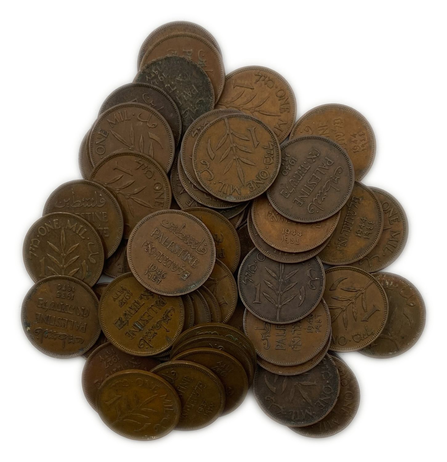 Palestine - Lot of 30 coins of 30 Mils - Diffrent Years - VF
Mil, was the Hebrew name of the ... - 1 0