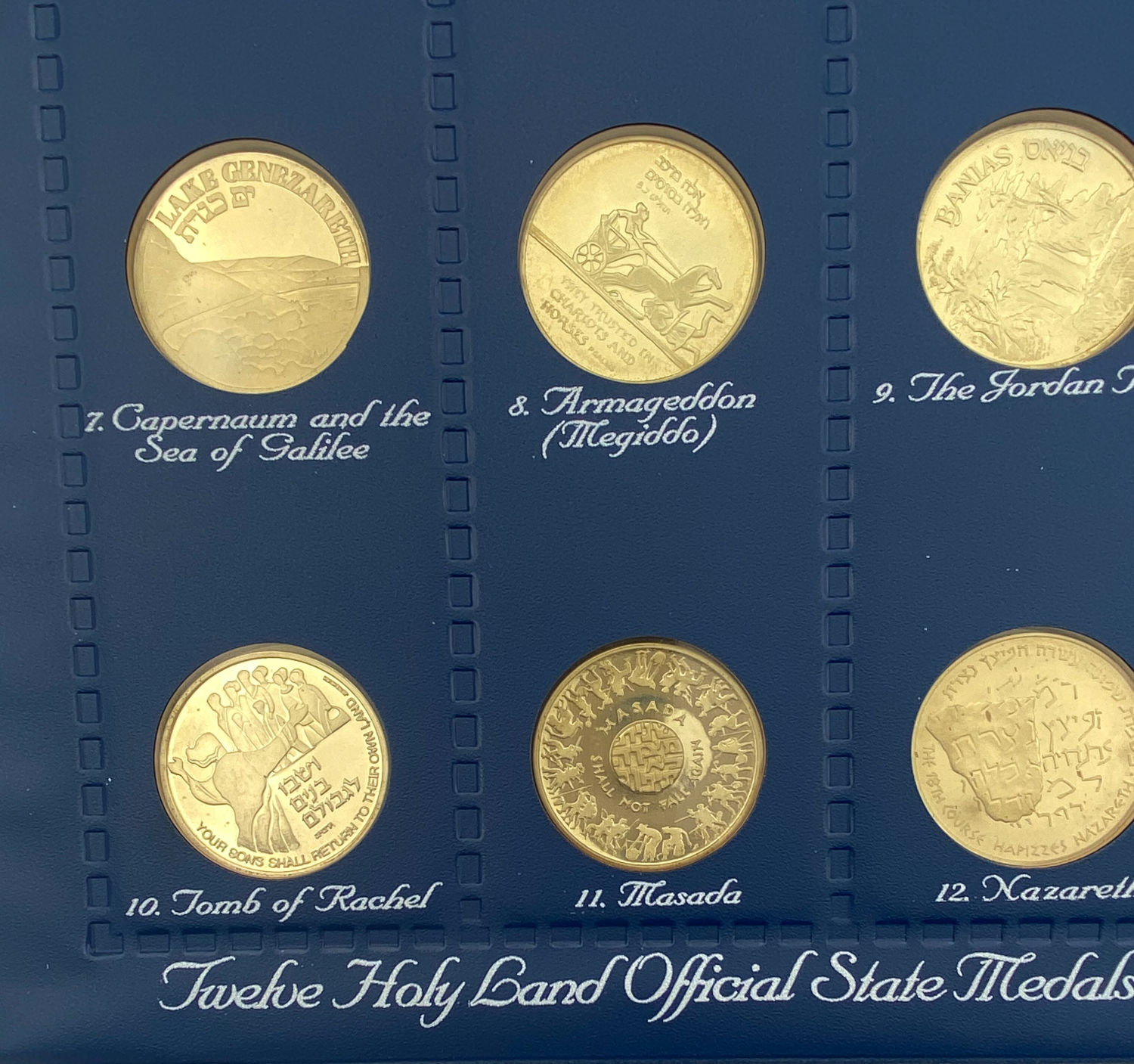 Israel - Set of 12 State Medals of the Silver "Holy Land" published by the Government Company - Silver, Total ... - 1 5