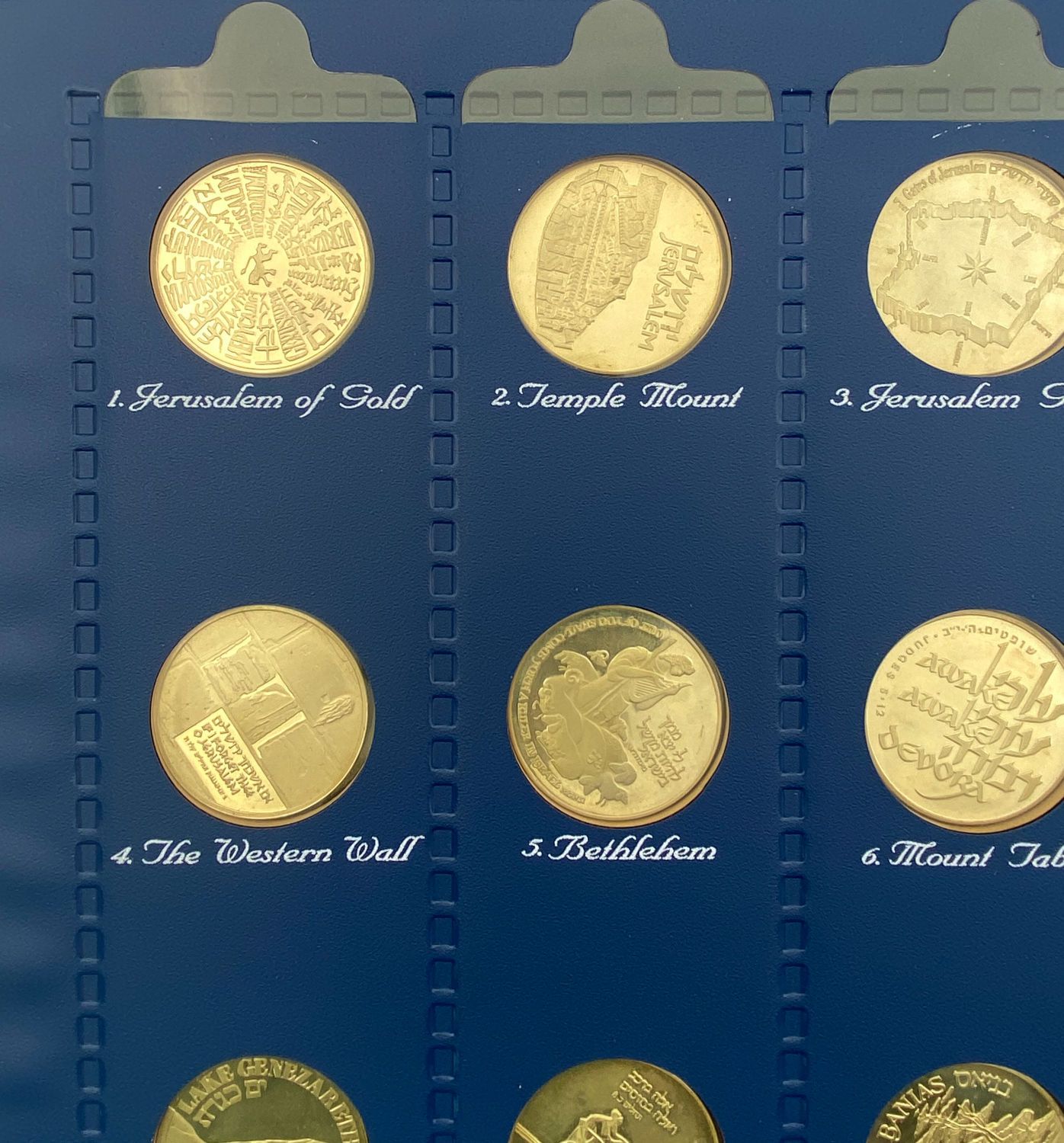Israel - Set of 12 State Medals of the Silver "Holy Land" published by the Government Company - Silver, Total ... - 1 4
