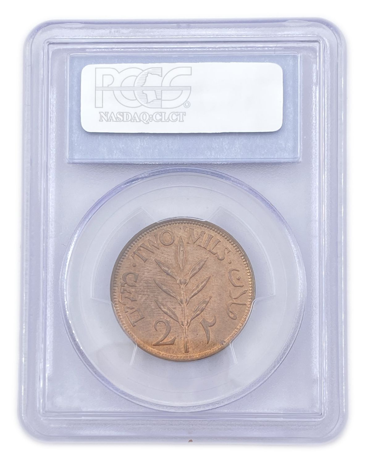 Palestine - 2 Mils 1927 - PCGS 64 RB
MIL, was the Hebrew name of the coin that was ... - 1 3