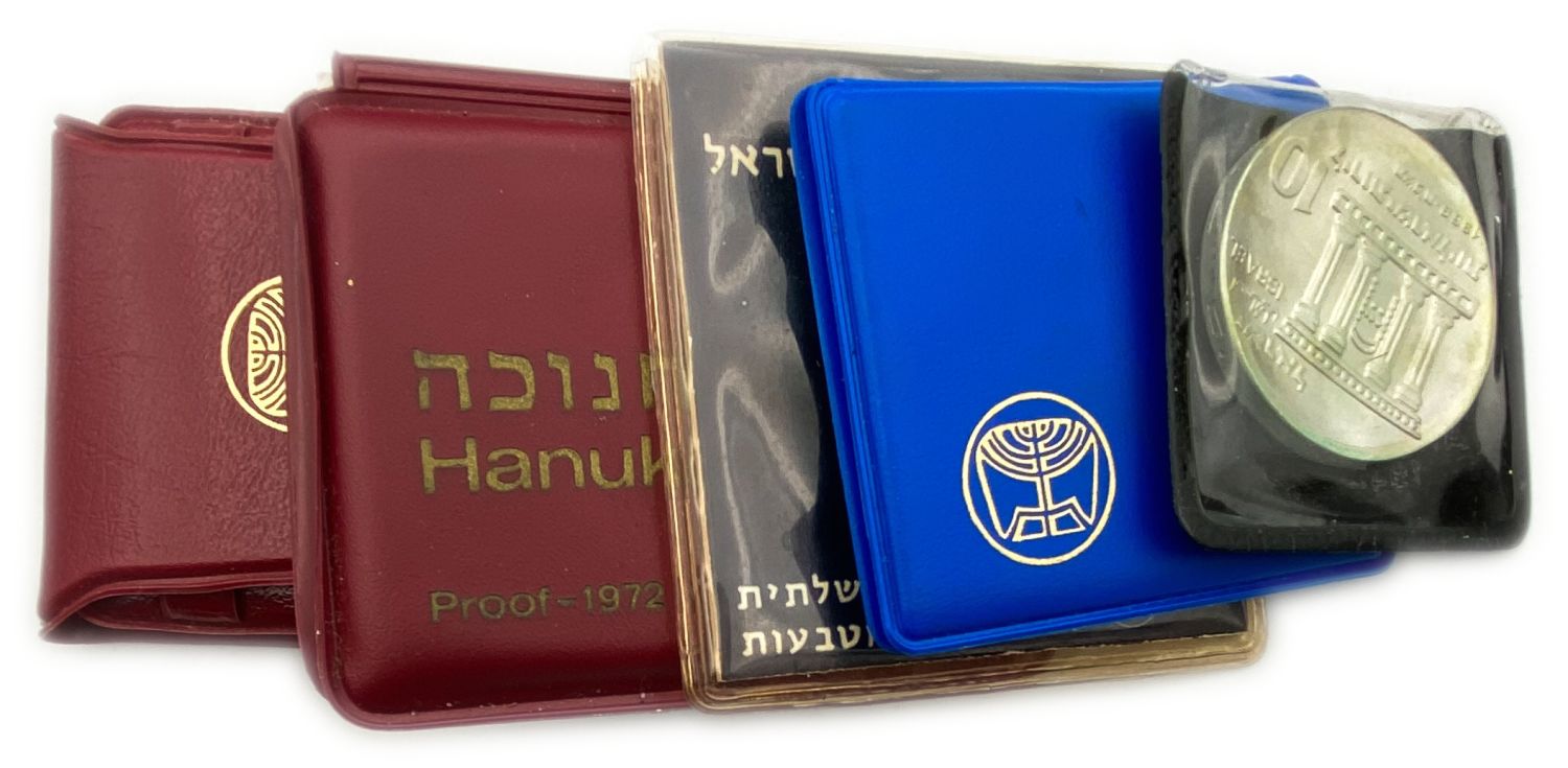 Israel - Lot of 5 silver coins, the government company of coins and medals - different years - 1 0