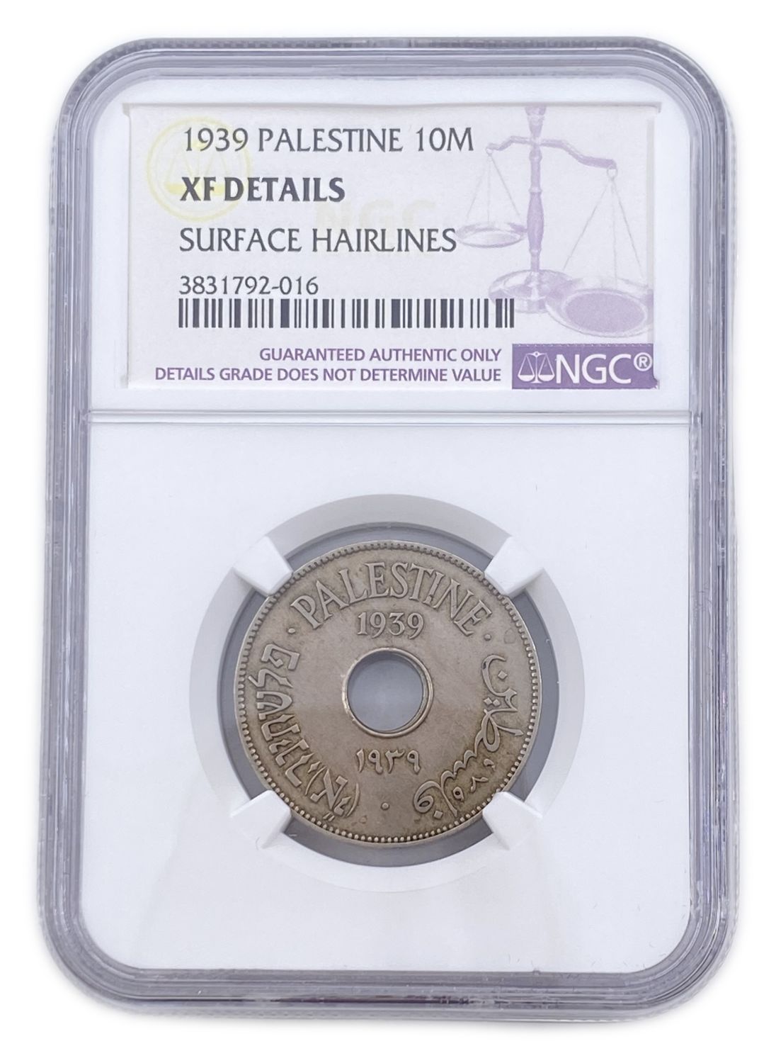 Palestine - 10 Mils 1939 - NGC XF DETAILS
MIL, was the Hebrew name of the coin that was legal in ... - 1 2