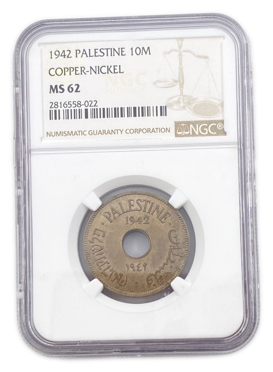 Palestine - 10 Mils 1942 - NGC MS62
MIL, was the Hebrew name of the coin that was legal in Israel ... - 1 2