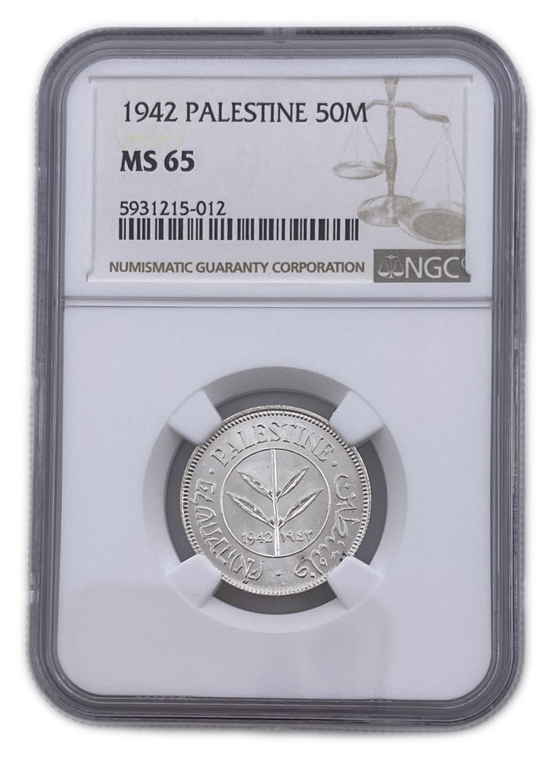Palestine - 50 Mils 1942 - NGC MS65
Mil was the Hebrew name of the coin that was legal in Israel ... - 1 2