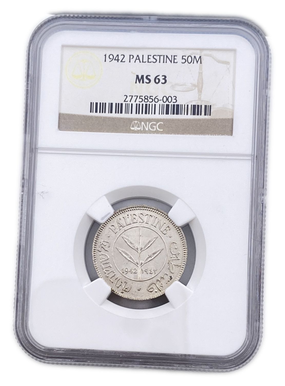 Palestine - 50 Mils 1942 - NGC MS63
Mil was the Hebrew name of the coin that was legal in Israel ... - 1 2