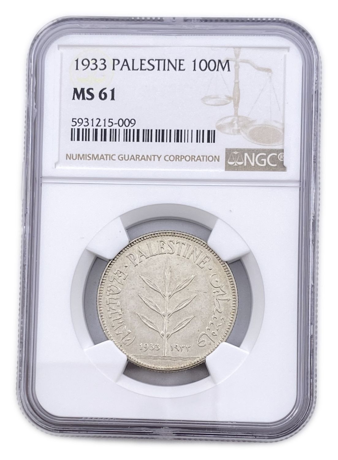 Palestine - 100 Mils 1933 - NGC MS61
Mil, was the Hebrew name of the coin that was legal in ... - 1 2