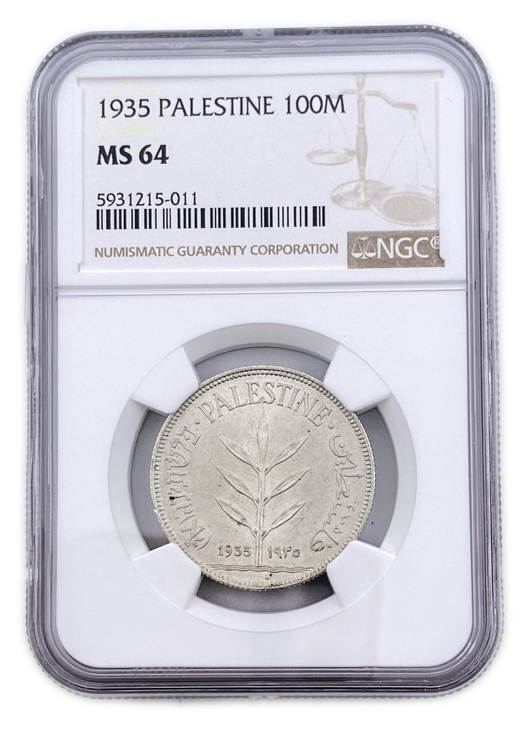 Palestine - 100 Mils 1935 - NGC MS64
Mil, was the Hebrew name of the coin that was legal in Israel ... - 1 2