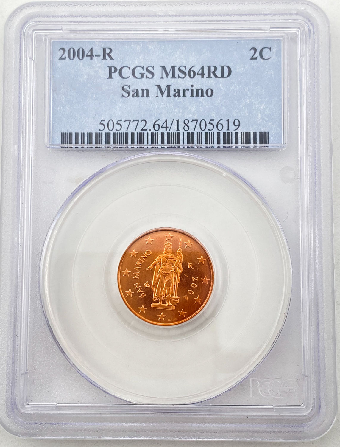 San Marino - Lot of 3 coins 1, 2, 5 cents 2004R - PCGS MS64RD - 1 5