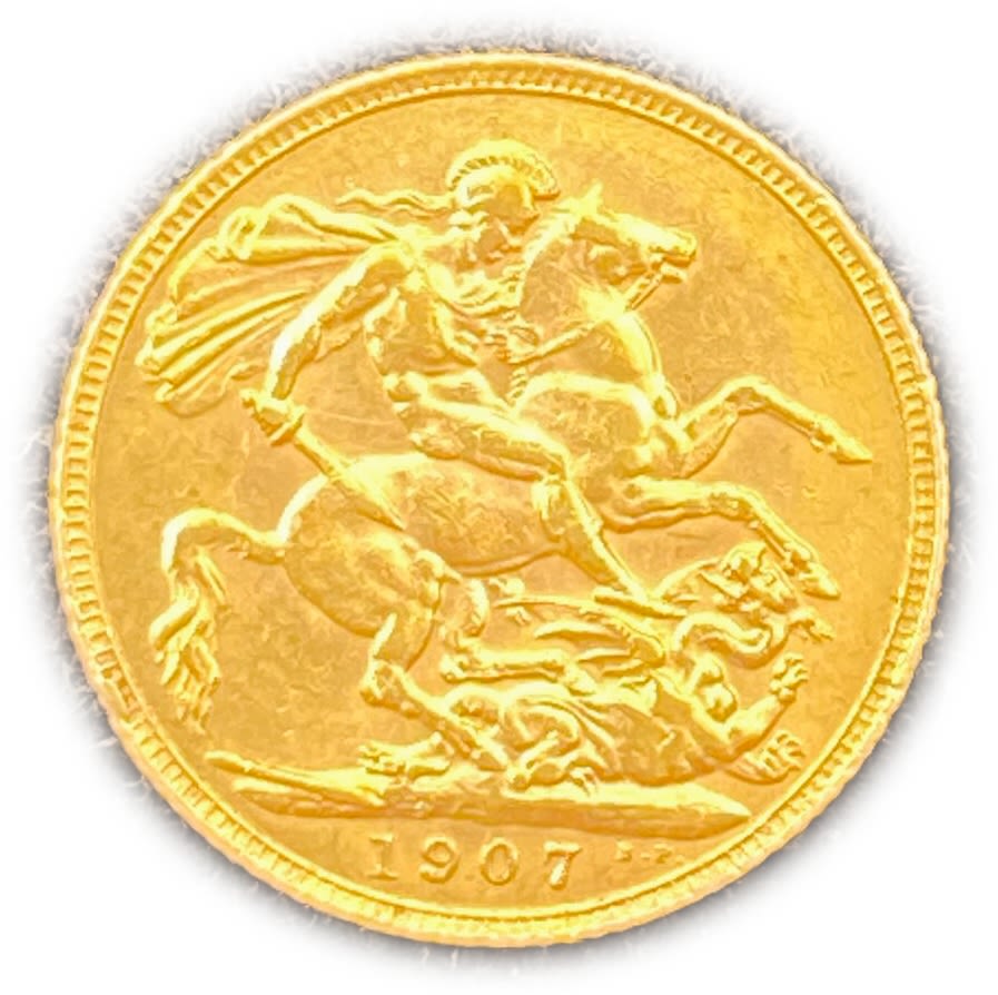 England / United Kingdom - 1 Sovereign 1907 - Gold 917, 7.99g , 22 mm
Obverse : portrait of ... - 1 0
