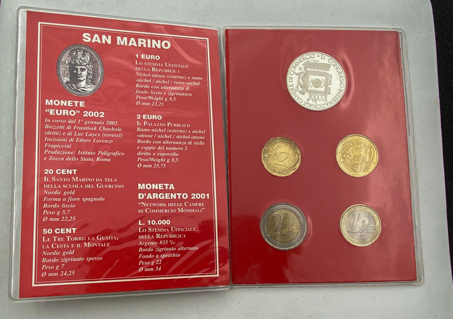 San Marino - Lot of 3 coin sets - 2002, 2003, 2004 - UNC - 1 2