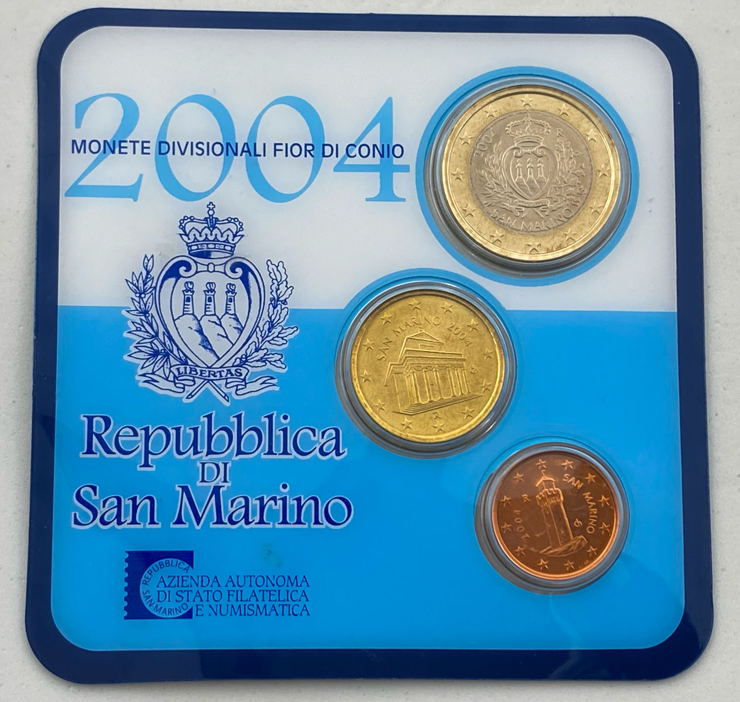 San Marino - Lot of 3 coin sets - 2002, 2003, 2004 - UNC - 1 5