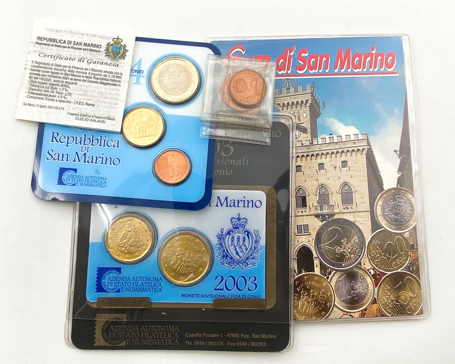 San Marino - Lot of 3 coin sets - 2002, 2003, 2004 - UNC - 1 0