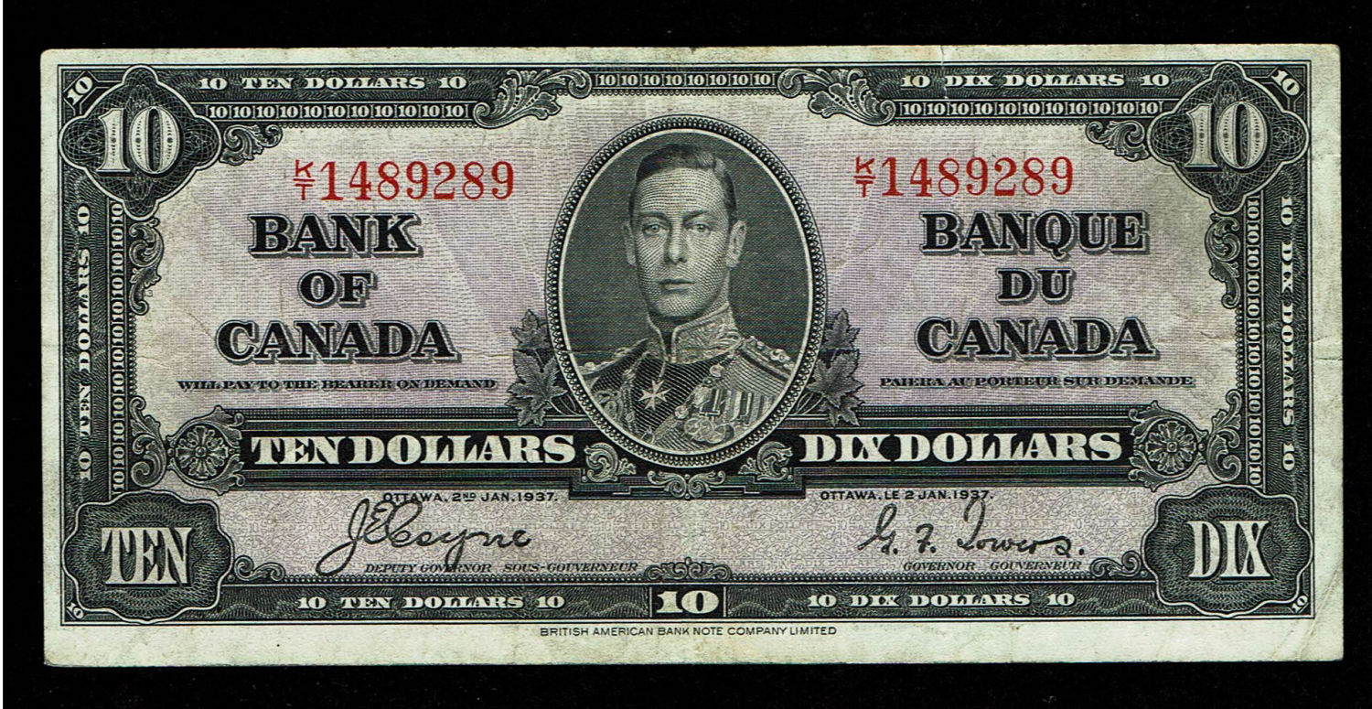 Canada - 10 Dollar banknote 1937 - VF - 1 0