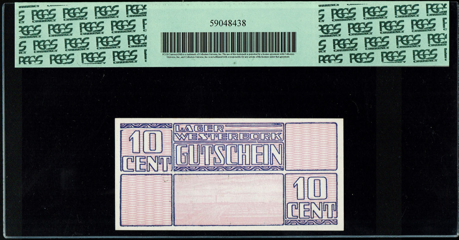 Netherlands - 10 cents 1944 - Westerbork camp - PCGS 65 PPQ
Westerbork voucher, acquired by Harry ... - 1 1