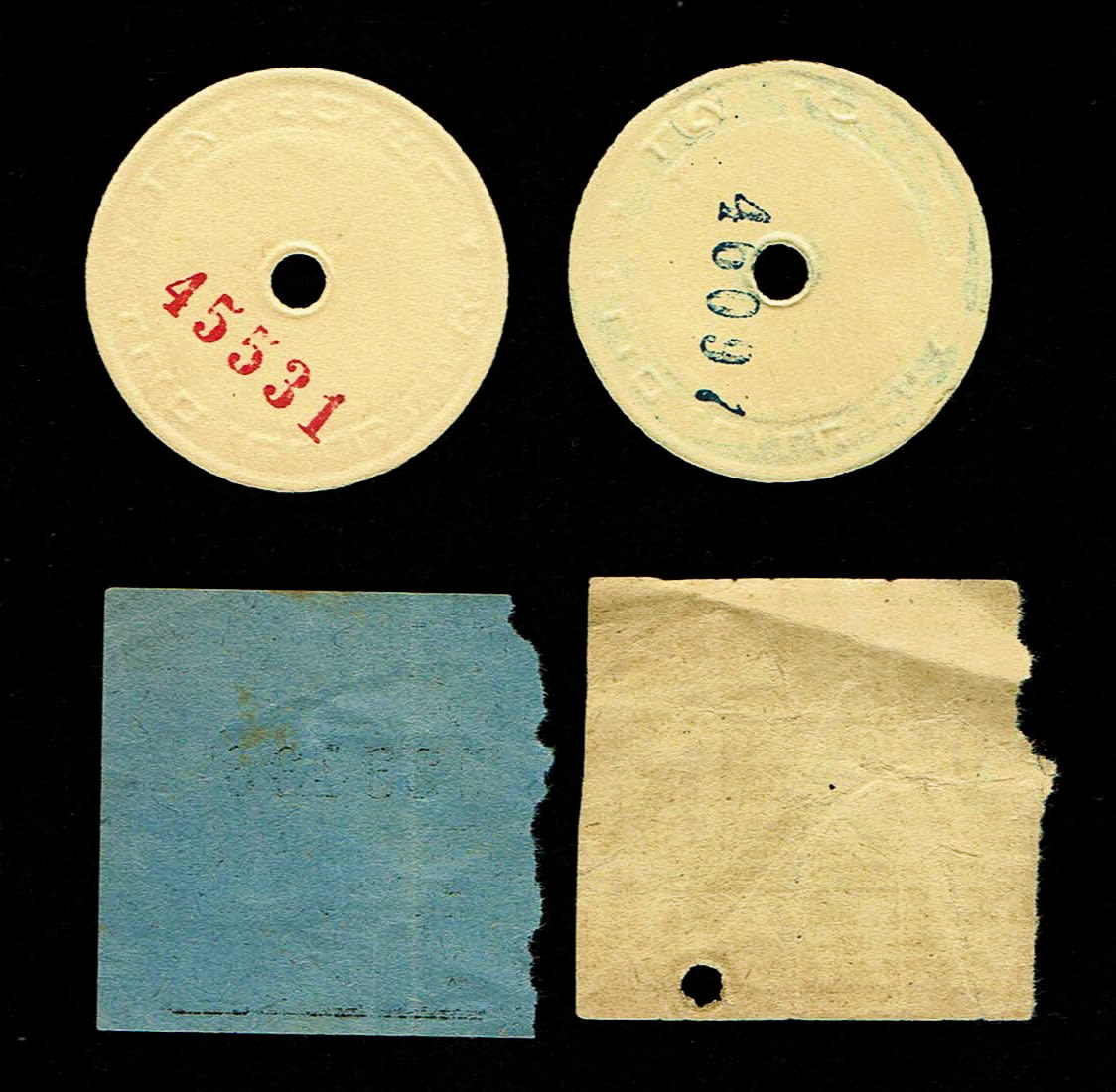 Israel - a pair of Paper token and receipts of the Southern Judea Company (Drom Yehuda) - 1,2 ... - 1 1