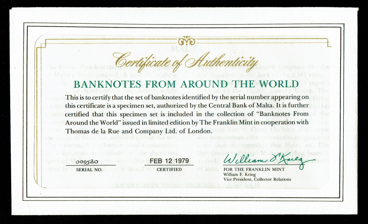 Malta - 1, 5, 10 pounds 1967 - Specimen - UNC
Arriving in a special envelope with a ... - 1 3