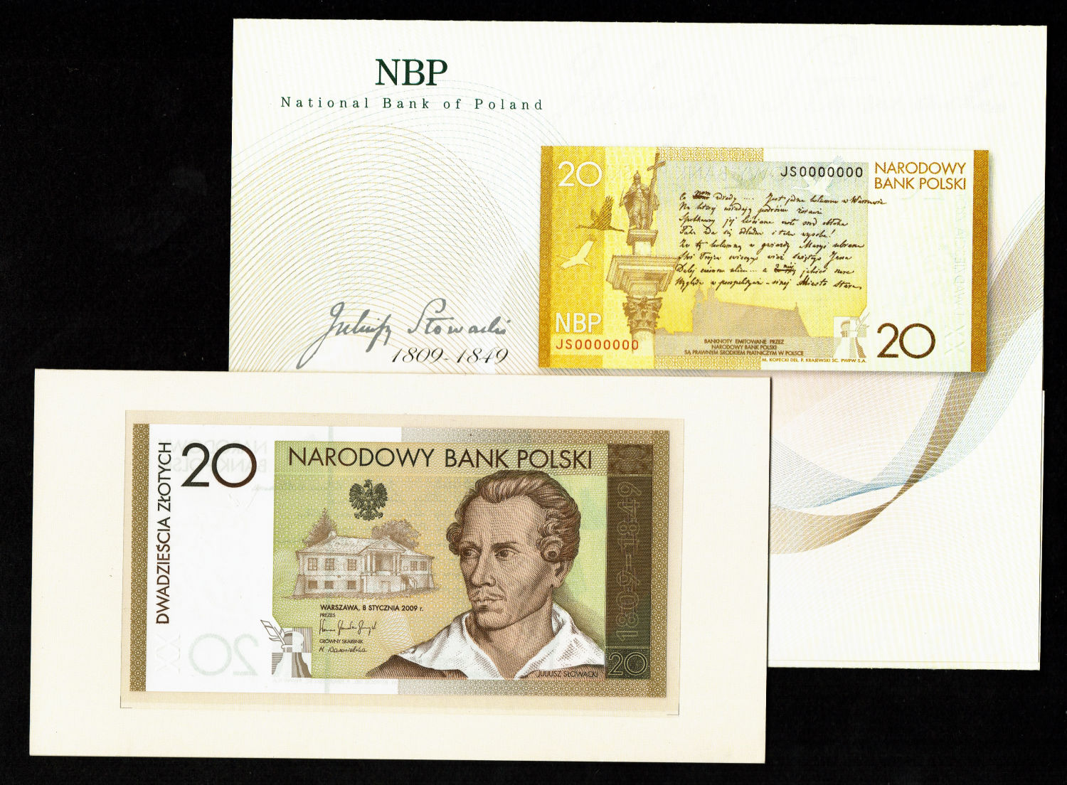 Poland - Banknote 20 zlotys 2009 - Anniversary of the birth of Juliusz Slovecki - UNC
Juliusz ... - 1 0