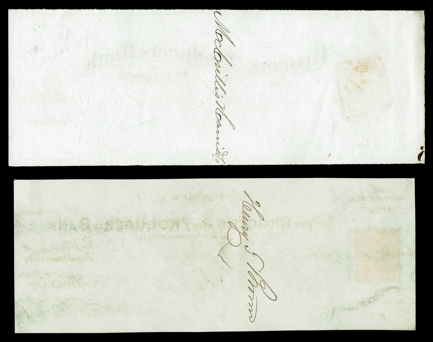 USA - Lot of 8 checks from the 19th century - different years and conditions - 1 2