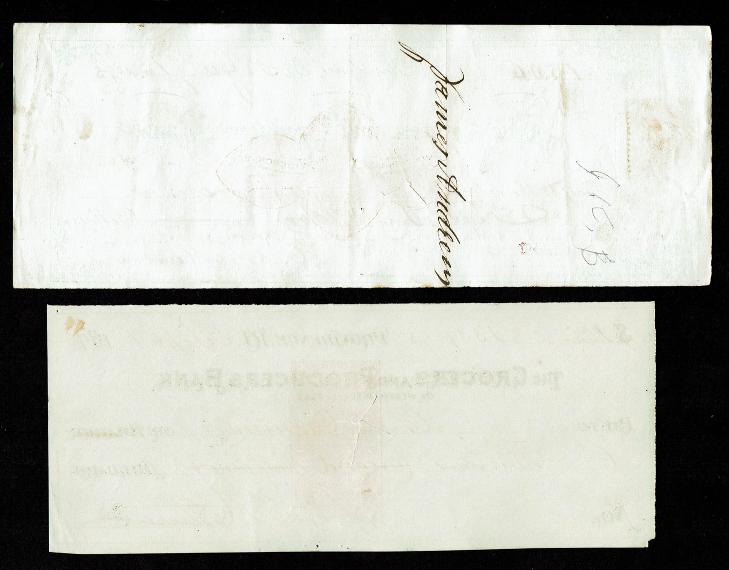 USA - Lot of 8 checks from the 19th century - different years and conditions - 1 6