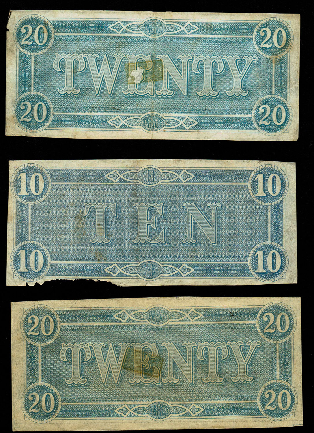 USA - Large lot of 14 Confederation banknotes, begining of United States - different years and different conditions - 1 2