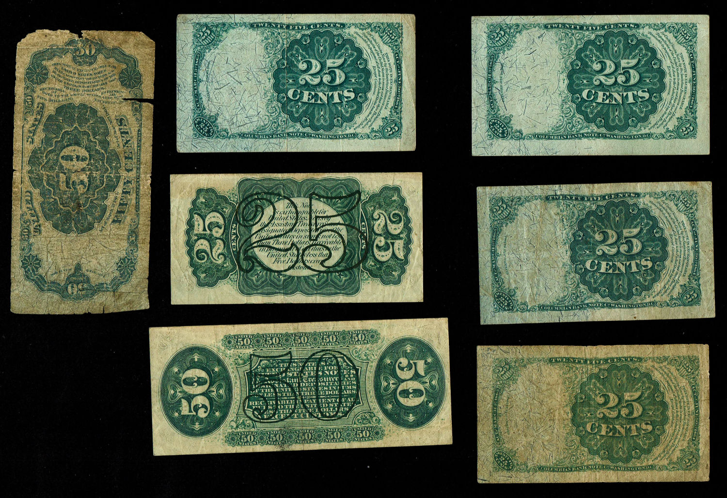 USA - Large lot of 14 Confederation banknotes, begining of United States - different years and different conditions - 1 6