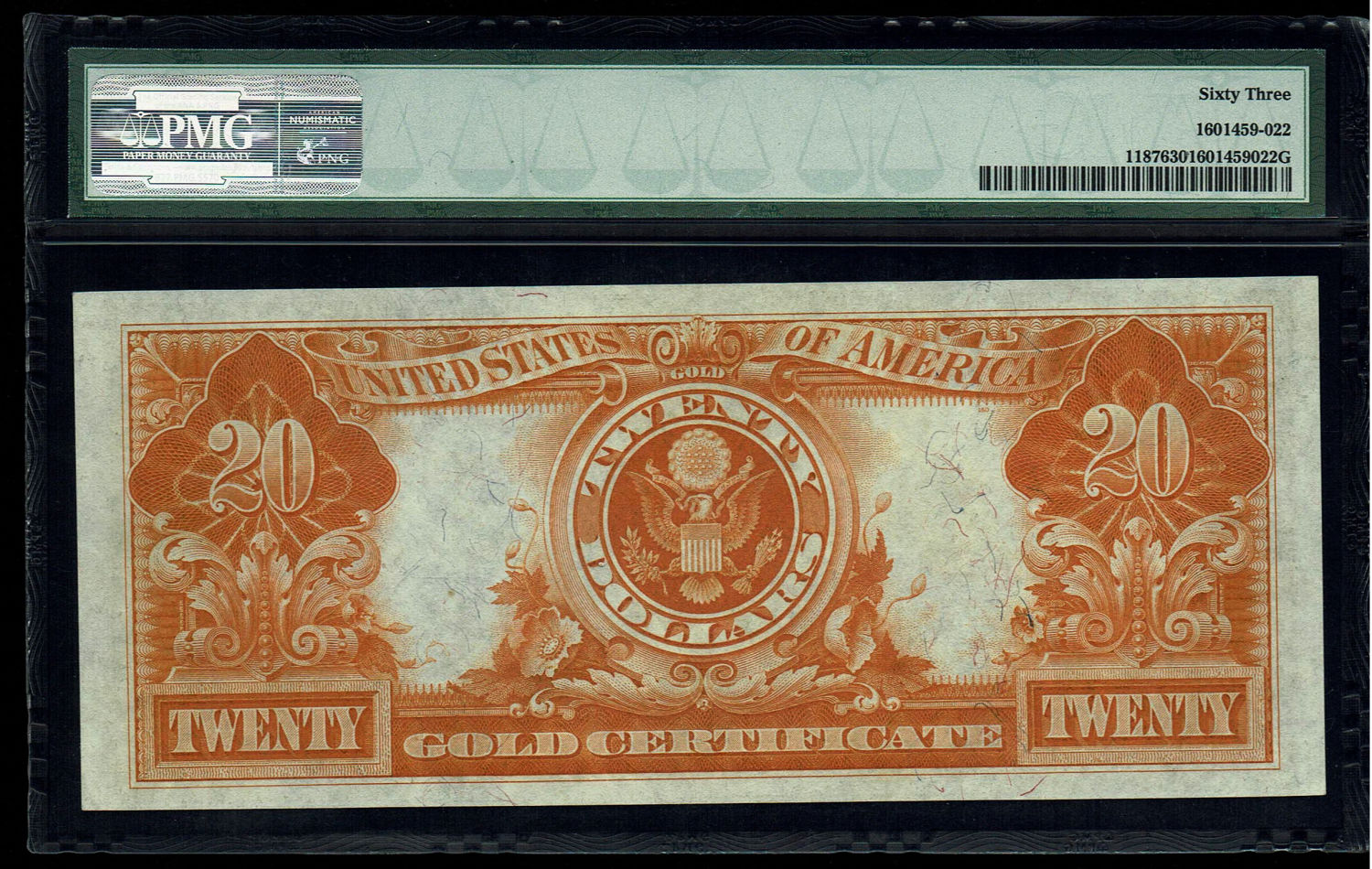 USA - 20 Dollar 1922 - Gold Certificate - PMG 63
The dollar (or US dollar, also known as the US ... - 1 1