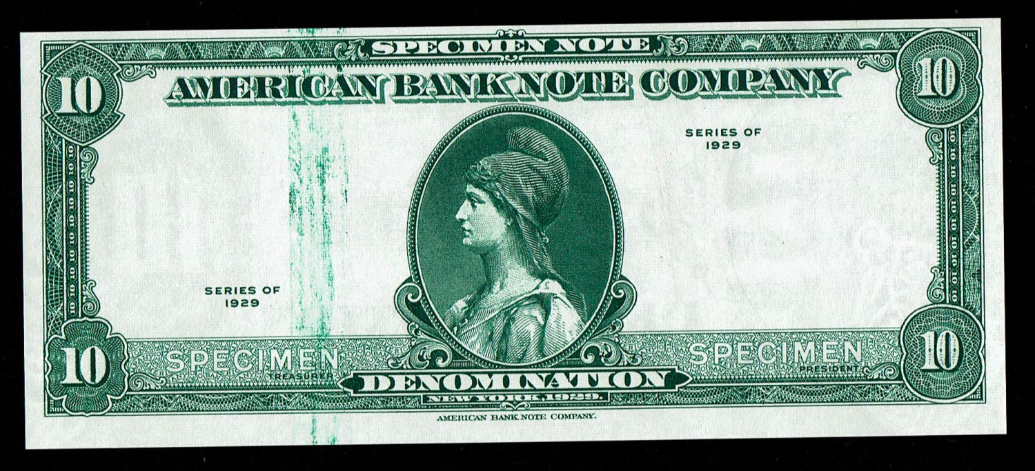 USA - 10 Dollars, 10 Units 1929 - SPECIMEN NOTE - UNC
The dollar (or US dollar, also known as the ... - 1 0