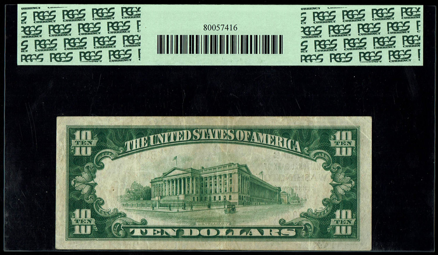 USA - Pair of $ 10 Banknotes 1929 - Consecutive and Low Numbers - 000980-981 - Washington Bank Issue - PCGS ... - 1 2