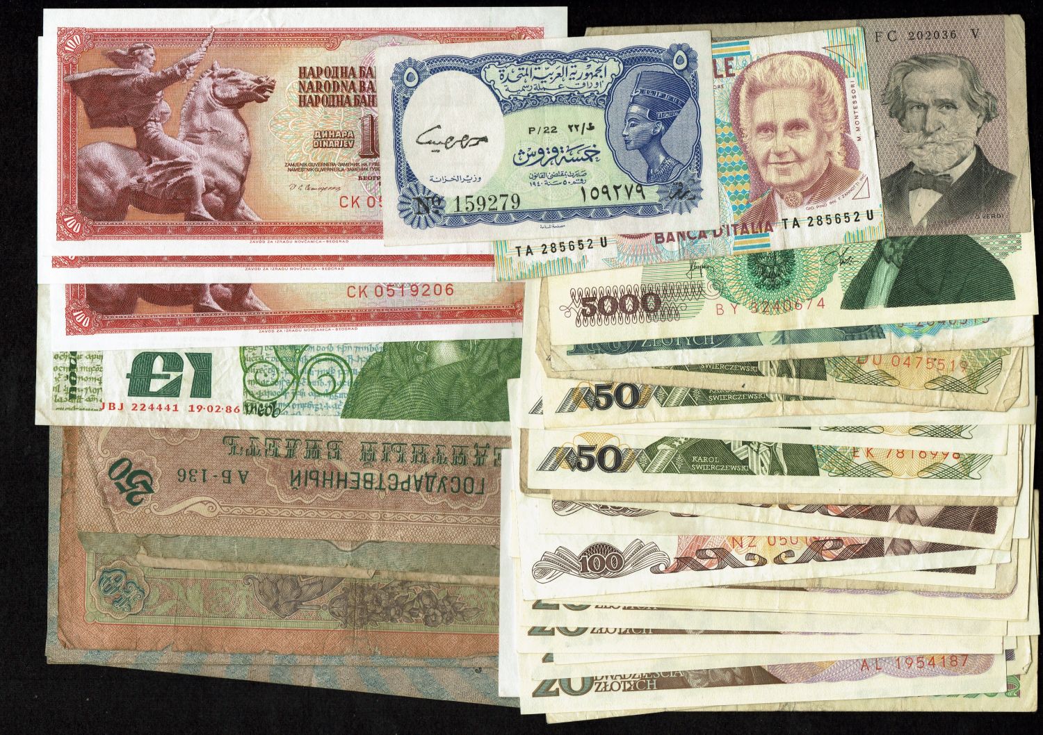 World - Lot of 39 banknotes from around the world, years, conditions and different countries - 1 0