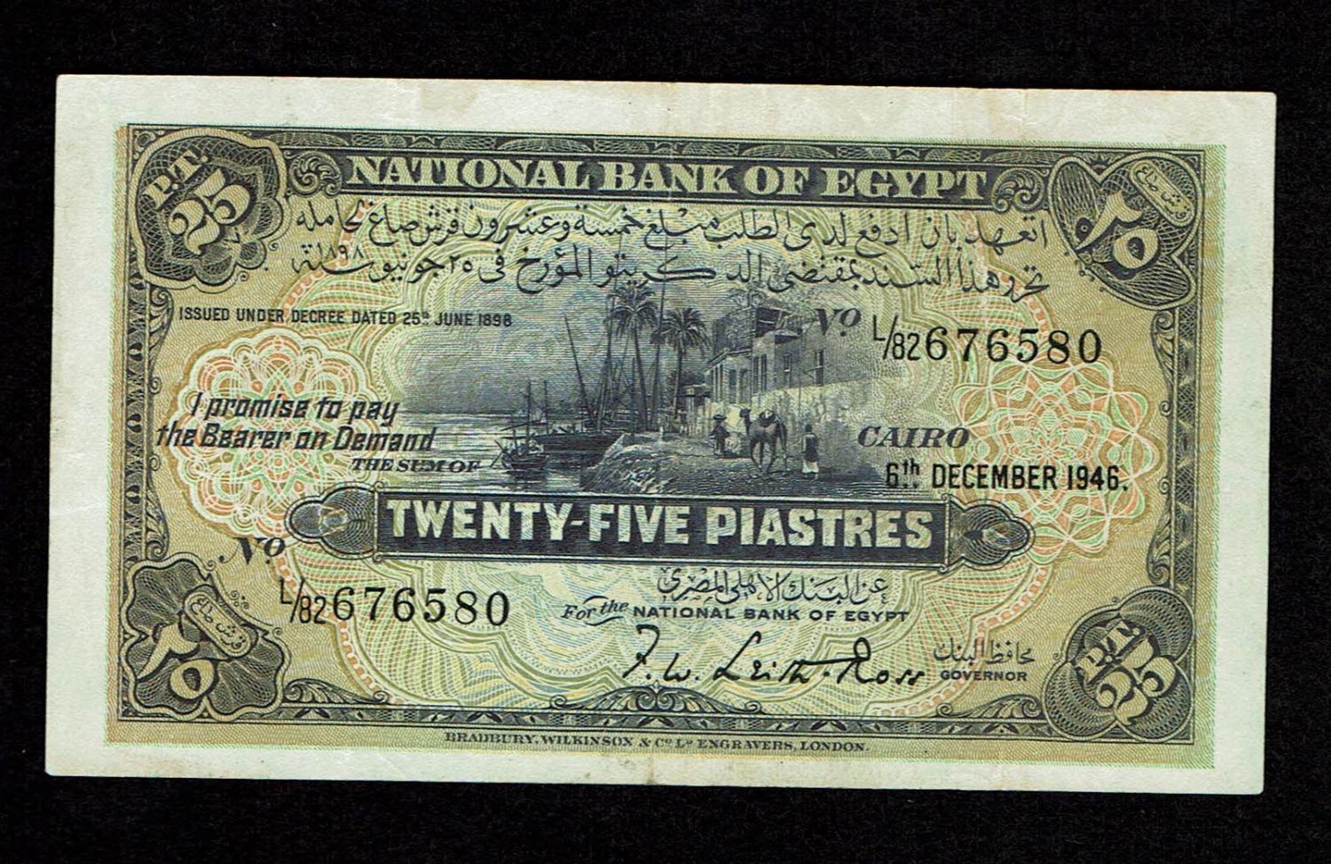 Egypt - 25 Piastres 1946 - National Bank of Egypt - VF