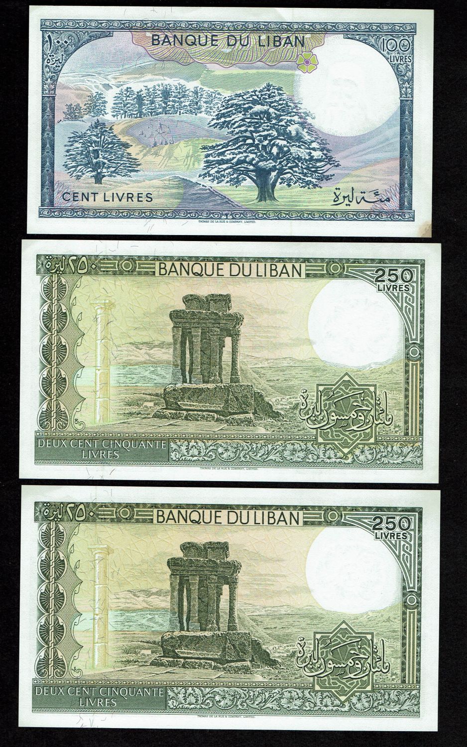 Lebanon - 1, 5, 10, 25, 50, 100, 250 Livres (Pounds) - 1960, 1968, 1978, 1968, 1983, 1988, 1978, 1977, 1978 - VF, UNC - 1 16